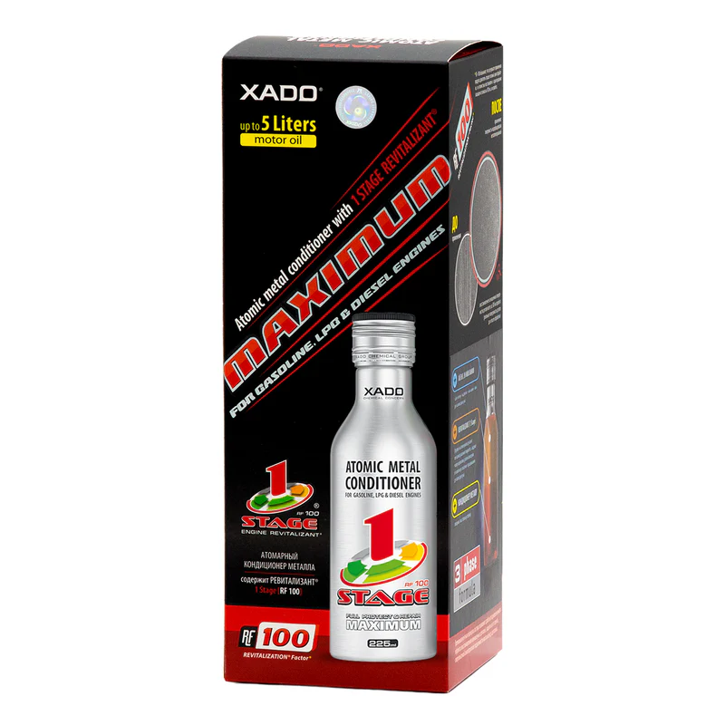Presentación en caja de XADO Maximum 225 ml
